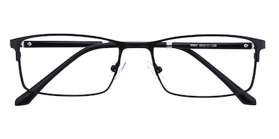 Lyndon Black Rectangle Metal Eyeglasses
